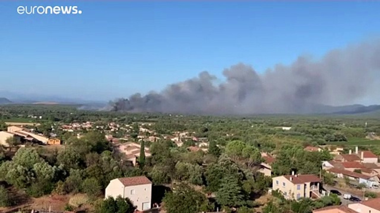 Сильный пожар на юго-востоке Франции
