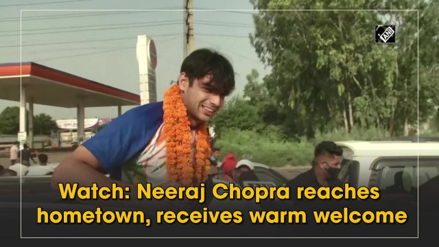 Neeraj Chopra reaches hometown, receives warm welcome