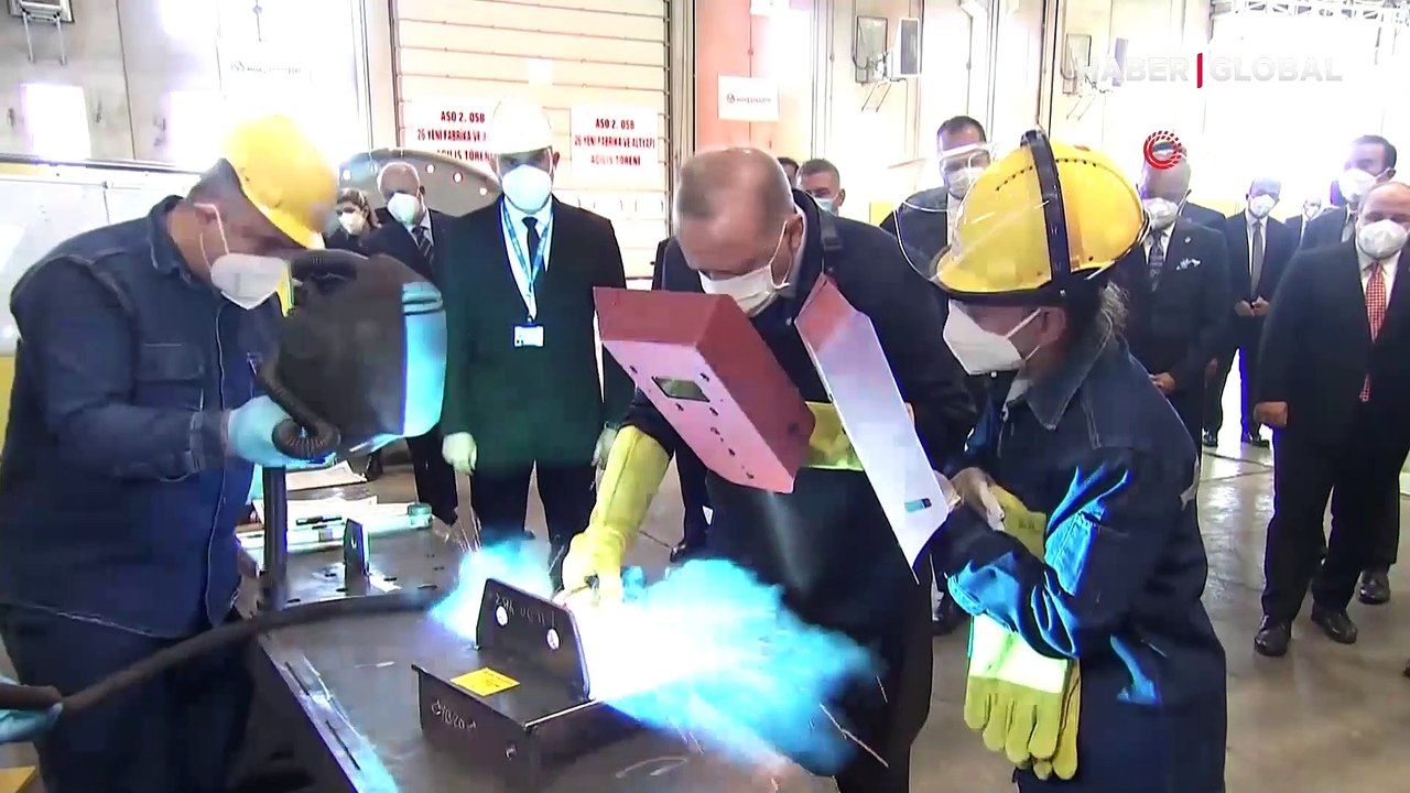 Kaynak ustası Melek, Cumhurbaşkanı Erdoğan ile...