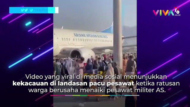 Detik-detik Orang Jatuh dari Pesawat di Kabul