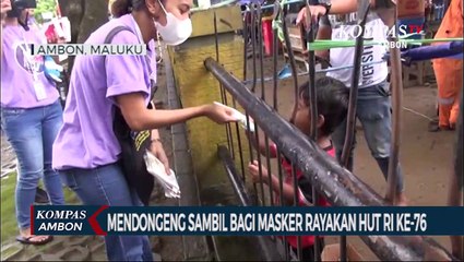 Скачать видео: Mendongeng Sambil Bagi Masker Rayakan HUT RI ke-76