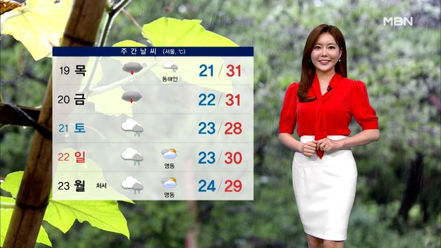 [종합뉴스 날씨] 내일 서쪽 더위 계속…국지성 호우 주의
