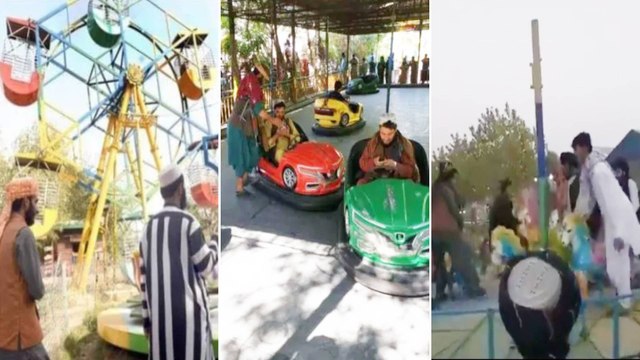 Talibans enjoying | Future of Afghanistan in Amusement Park | Video Viral | Oneindia Telugu
