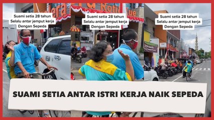 Kisah Pegawai Diantar Jemput Suami Naik Sepeda Ontel Selama 28 Tahun