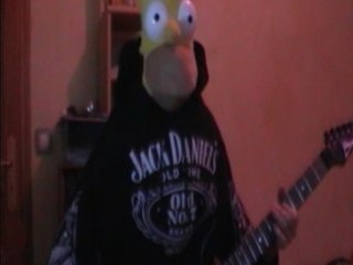 Homer Simpson plays guitar for you