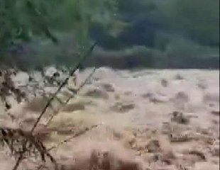 Son dakika gündem: Alabalık tesisini harabe eden sel görüntüleri kameralara yansıdı