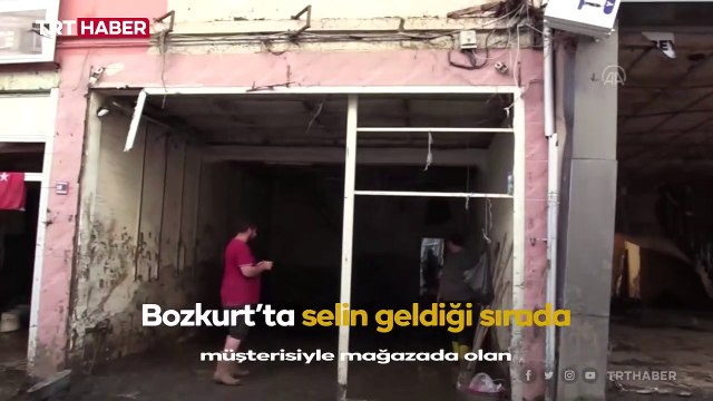 Selden mucizevi kurtuluş: Suyla dolu dükkandan sağ çıktı