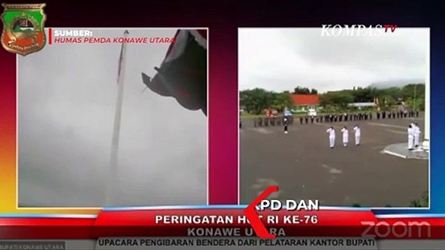 Detik-detik Bendera Merah Putih Jatuh di Konawe Utara Saat Upacata HUT Kemerdekaan ke-76 RI