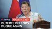 Duterte insists no corruption in DOH, refuses to fire Duque