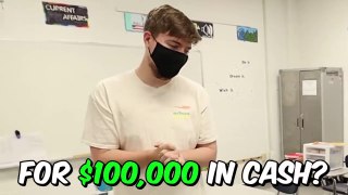 Would YOU Quit School For $100,000_ # MrBeast # HOW SCHOOL BOY REACTS