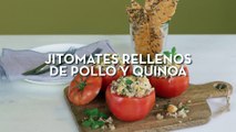 Jitomates rellenos de pollo y quinoa - Cocina Fácil