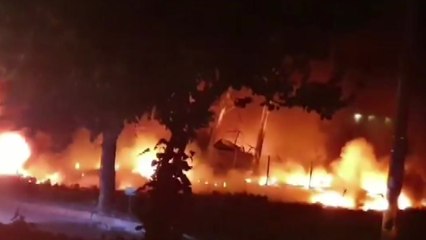 강원 원주 차량 타이어 공장 불...KTX 상하행선 일부 운행 중단 / YTN