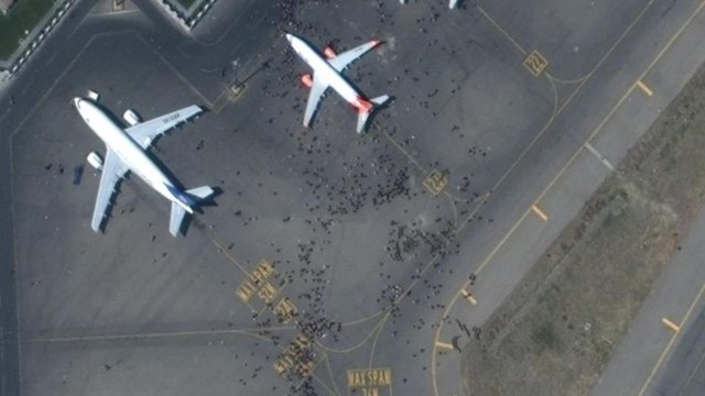 Satellite images reveal chaos at Kabul Airport, Watch!