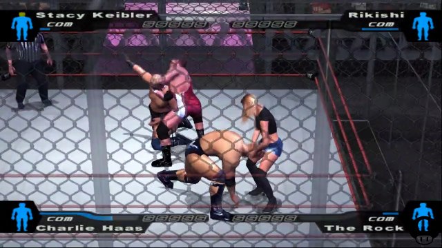 Here Comes the Pain Stacy Keibler vs Rikishi vs Charlie Haas vs The Rock