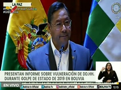 Pdte. de Bolivia Luis Arce: Ratificamos nuestro compromiso de hacer justicia ante las violaciones de DD.HH. durante el Golpe de Estado en 2019