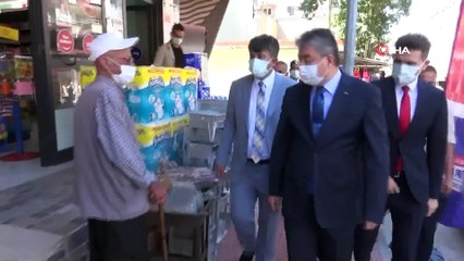 Maviye boyanan Osmaniye’de korona virüs denetimi