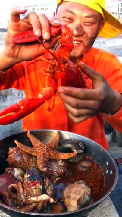 SPICY SEAFOOD | SQUID OCTOPUS SUPER NICE EATING |  أصوات الأخطبوط ال | #shorts #83