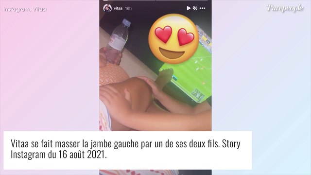 Vitaa blessée et immobilisée : son fils aux petits soins, kiné le plus mignon