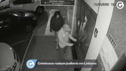Criminosos roubam joalheria em Linhares
