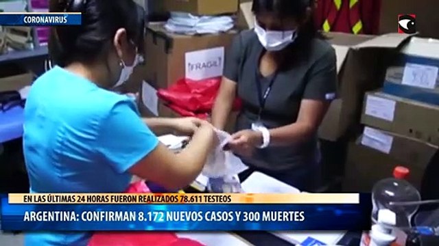Coronavirus en Argentina: confirmaron 300 muertes y 8.172 contagios en las últimas 24 horas