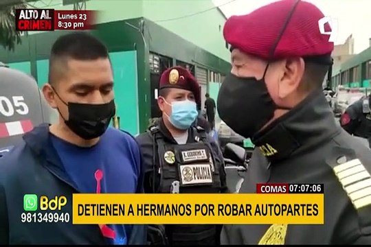 Comas: capturan a hermanos que se dedicaban al robo de autopartes