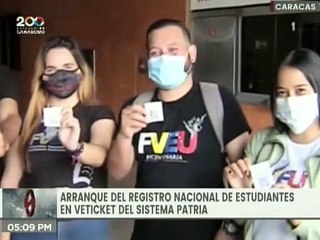 Arranca en 4 estados el Registro Nacional de VeTicket del Sistema Patria para el pasaje estudiantil