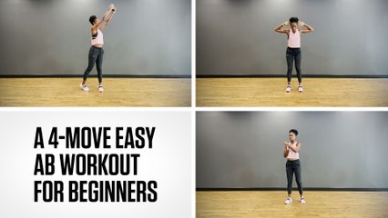 A 4-Move Easy Ab Workout for Beginners