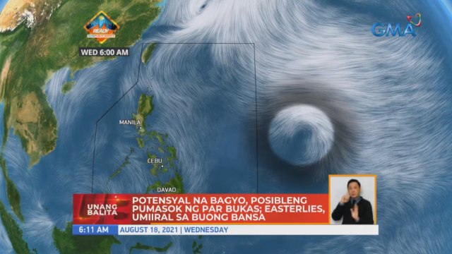 Potensyal na bagyo, posibleng pumasok ng PAR bukas | UB