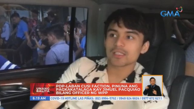 PDP-Laban Cusi faction, pinuna ang pagkakatalaga kay Jimuel Pacquiao bilang officer ng WPP | UB