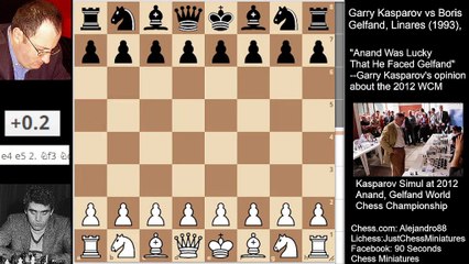 Kasparov takes advantage of Gelfand backrank troubles (1993)