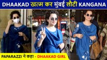Kangana Ranaut At Mumbai Airport, Photographers Shout 'DHAAKAD GIRL'