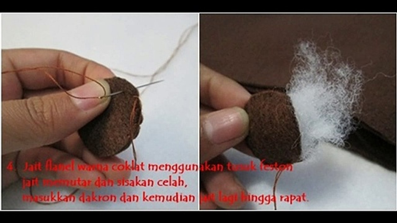 Tutorial bunga matahari (sunflower) dari kain flanel