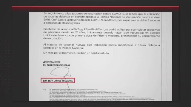 Niños y jóvenes vacunados con Pfizer en EU, podrán recibir segunda dosis en México