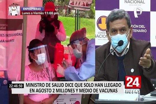 Minsa: vacunas no están llegando según el cronograma que dejó el Gobierno de Sagasti