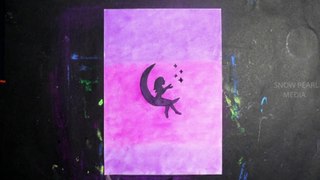 Girl Sitting On The Moon Drawing | Art and Crafts #20