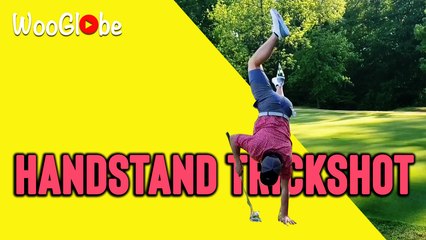 'EPIC One-Handed Handstand GOLF Trick Shot'