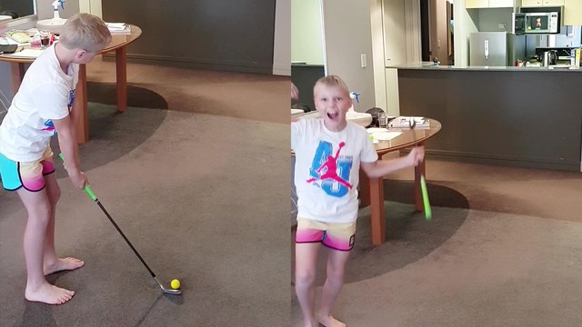 '10-Year-Old Stuck in Quarantine Pulls Off IMPRESSIVE Golf Trick Shot'