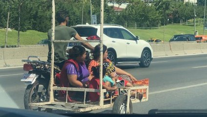 KADIKÖY D-100'DE TEHLİKELİ YOLCULUK KAMERADA