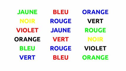 Si vous réussissez ce test vous êtes très fort : Test des couleurs (Effet Stroop)