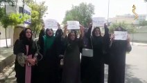 Afghan women protest in Kabul following Taliban takeover as militants strike conciliatory tone