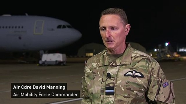 Plane carrying Afghan evacuees lands in UK