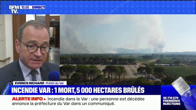 Incendie dans le Var: le préfet du Var assure qu'une bonne dizaine de milliers de personnes ont été évacuées