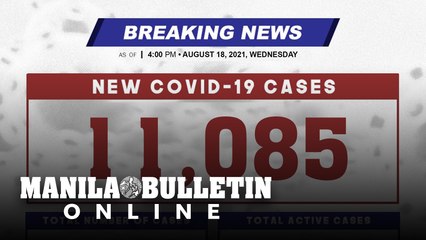 DOH reports 11,085 new cases, bringing the national total to 1,776,495, as of AUGUST 18, 2021