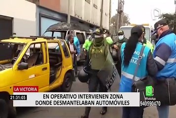 La Victoria: intervienen zona donde desmantelaban automóviles