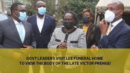 Govt leaders visit Lee Funeral Home to view the body of the late Victor Prengei