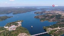 Son 10 yılın en yüksek seviyesine ulaşan Ömerli Barajı havadan görüntülendi