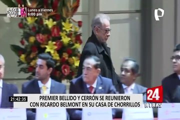 Guido Bellido y Vladimir Cerrón se reunieron con Ricardo Belmont en su casa de Chorrillos