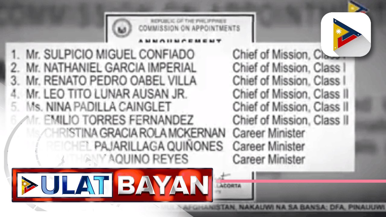 Pangalan ng ilang opisyal ng DFA, isinumite na ni Pres. Duterte sa Commission on Appointments