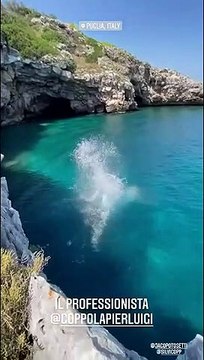 Donato de Santis patinó de un acantilado y cayó accidentalmente en el Mar Mediterráneo: “Papelón”