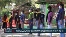 Peringati HUT RI Ke -76 , Mapala Gorontalo Bentangkan Bendera Merah Putih 76 Meter